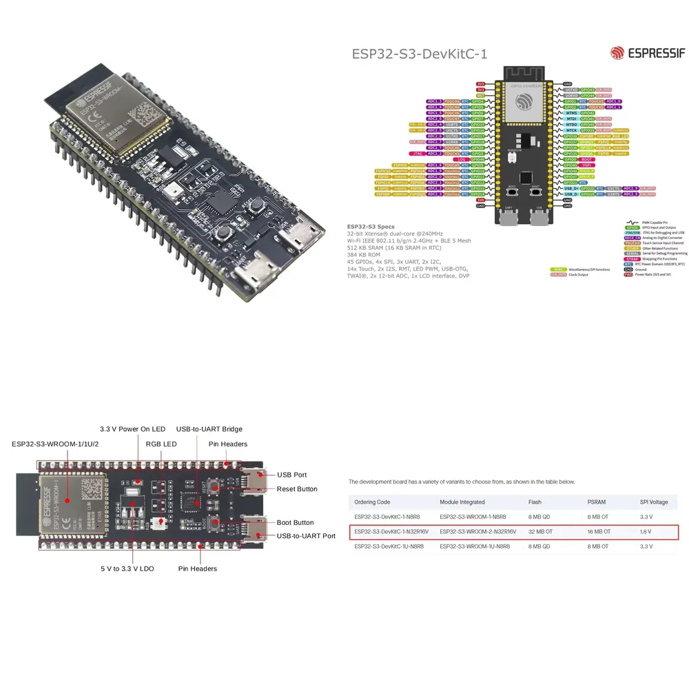 Espressif ESP32-S3-DevKitC-1 D - Esp32 Development Board review and price