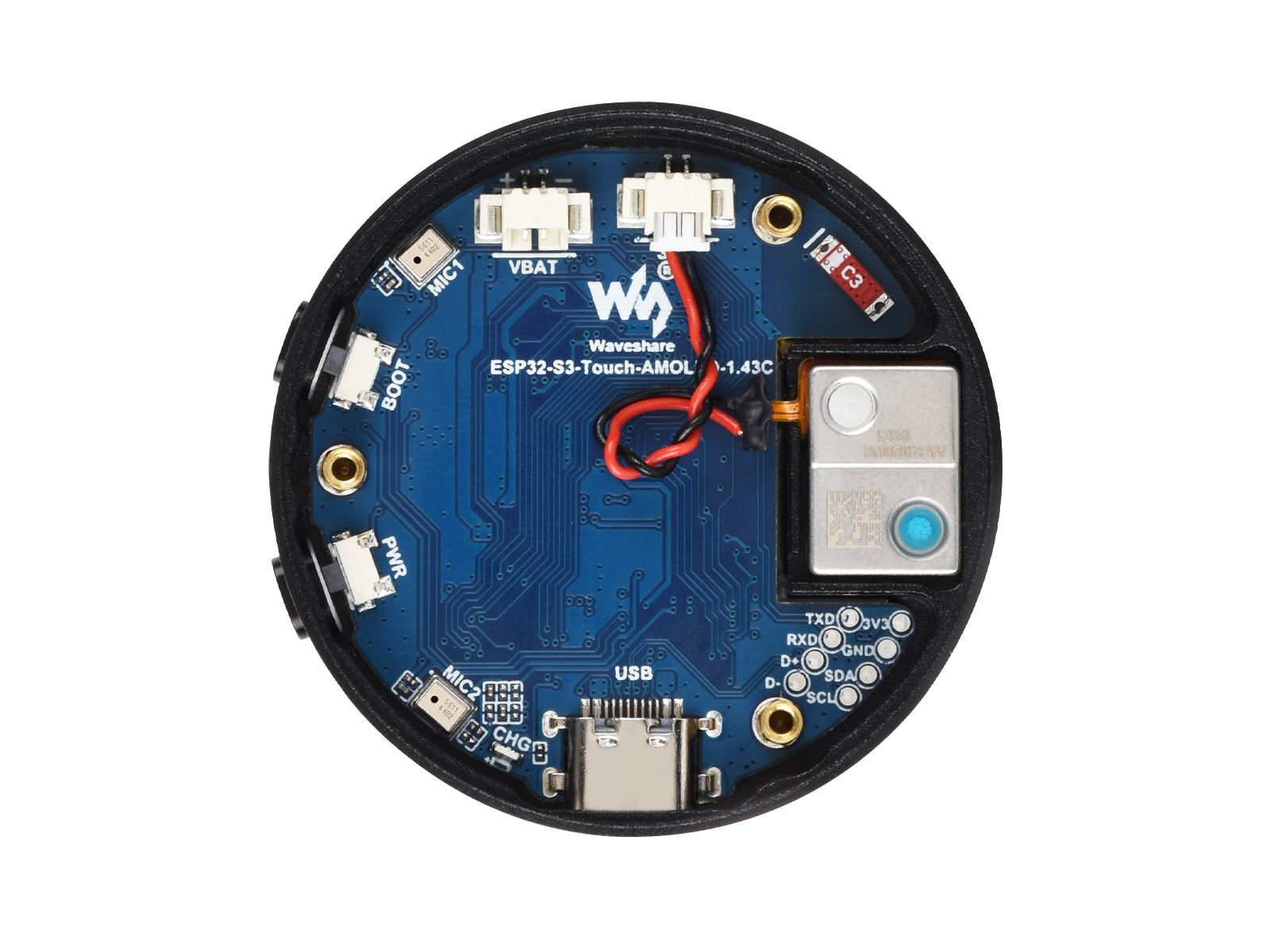 WaveshareESP32-S3 1.43inch AMO - Esp32 S3 review and price