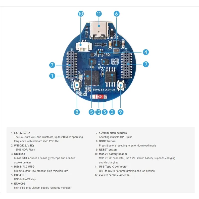 ESP32-S3 LCD development board - Esp32 Development Board review and price